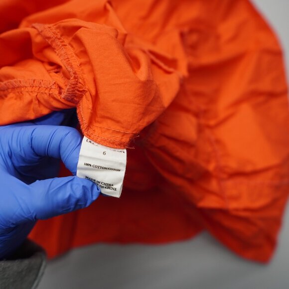 Ulla Johnson Olina Tiered Puff Sleeve Midi Poplin Dress Size 6 - Picture 9 of 12